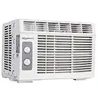 Amazon Basics Window Mounted Air Conditioner with Mechanical Control Cools 150 Square Feet, 5000 BTU, AC Unit, White