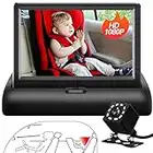BAOHZ Baby Car Camera,4.3-Inch HD Night Vision Display, Safety Car Seat Mirror, Easily Observe The Baby's Moveat at Any Time While Driving