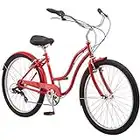 Schwinn Mikko Women's Cruiser Bike, 7-Speed, 26" Wheels, Red, One Size (S8155BAZ)