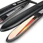 VANESSA PRO Flat Iron Hair Straightener, 100% Pure Premium Titanium Hair Straightener with Swift Heat-up, Professional Hair Iron Dual Voltage(1-inch)