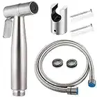 Kit Bidet WC avec Douchette - Pulverisateur Bidet a Main- Pomme de Douche Toilette avec Tuyau + Support en Inox + 2 Joint