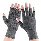 Large Compression Gloves/Anti Arthritis Fingerless Pain Relief Gloves for Women & Men & Doctor Written Handbook Relieving Carpal tunnel relief, Arthritis, Raynauds Hand Support With Grip