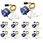 CenryKay SG90 Lot de 10 micro servomoteurs RC pour robot/hélicoptère 9 G