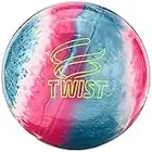 Brunswick Bowling Twist Reactive Ball, Sky Blue/Pink/Snow, Size 8