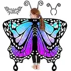 RekTak Butterfly Wings for Girls, Butterfly Costume for Halloween Party Kids Fairy Wing with Mask and Antenna Headband