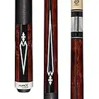 Pure X 58" 2-Piece North American Hard Maple Billiard Pool Cue Stick, Walnut, 18.5oz