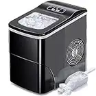 AGLUCKY Countertop Ice Maker Machine, Portable Ice Makers Countertop, Make 26 lbs ice in 24 hrs,Ice Cube Ready in 6-8 Mins with Ice Scoop and Basket