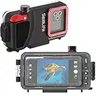 SeaLife Underwater Smartphone Scuba Case – Dive to 130’, Waterproof Photography, Access Camera Controls, Leak Alarms, Fits Most Phones (Without Light)