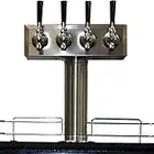 KegWorks BF TTOW-4F-SS-2 Stainless Steel 4 Tap - Draft Beer Kegerator T-Tower