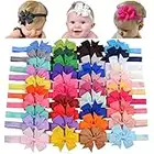 choicbaby 40pcs neonate grosgrain nastro fiocchi per capelli fasce per capelli 3 "accessori per capelli fascia per capelli per neonati bambino neonato