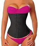 YIANNA Long Torso Waist Trainer for Women Underbust Corsets Cincher Sport Girdle, 1-black, 5X-Large