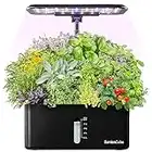 Hydroponics Growing System Indoor Garden: Herb Garden Kit Indoor with LED Grow Light Quiet Smart Water Pump Automatic Timer Healthy Fresh Herbs Vegetables - Hydroponic Planter for Home Kitchen Office