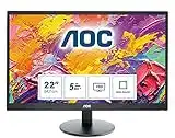 AOC E2270SWHN - 22 Inch FHD Monitor, 60Hz, TN, 5ms, Vesa 100 x 100, Tilt, Multimedia monitor (1920 x 1080 @ 60Hz, TN, 5ms, HDMI/VGA)