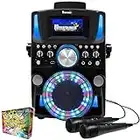 Mr Entertainer Groovebox Bluetooth CDG Karaoke Machine. Built in Screen & Disco Lights. Includes Songs & Microphones (Wired Microphones + 200 Songs)