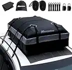 Marretoo 21 pies cúbicos para el techo del coche, plegable, resistente al agua, con una alfombrilla antideslizante, para vehículos con/sin portaequipajes, transporte de equipajes, SUV, negro