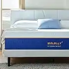 Molblly Matelas 160x200 cm Matelas Hybird en Mousse Viscoélastique Gel et Mousse HDensité-Ultra Respirante Fermeté Moyenne Literie Matelas Memoire De Forme Matelas Ergonomique Hypoallergénique