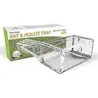 Kensizer Small Animal Humane Live Cage Rat Mouse Chipmunk Mice Voles Hamsters Trap That Work for Indoor and Outdoor, Trampa para Ratones, No Kill Rodents, Catch and Release