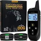 INVIROX Dog Shock Collar for Large Dog X2 [2024 Edition] 123 Levels Dog Training Collar 1100yd Range, 100% Waterproof, Rechargeable Electric Dog Collars for Medium Dogs, E Collar for Large Dogs