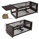 RatzFatz Mouse Traps, Small Animal Humane Live Cage, Traps for Mice, Rats, Chipmunks, Squirrels, Hamsters and Other Rodents, Pedal Design (Pack of 2)