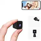 aobo Camera Espion,4K HD Mini Caméra Surveillance Interieur sans Fil Enregistrementavec WiFi Detecteur Mouvement Spy Cam Vision Nocturne Micro Camera Noir 1 Unité (Lot 1)