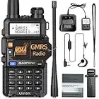 Baofeng UV-5R GMRS Radio Long Range Walkie Talkies Rechargeable, Baofeng Gmrs Radio Handheld Two Way Radio,GMRS Repeater Capable,NOAA Weather Radio Walkie Talkie for Adults