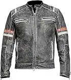 Cafe Racer Jacket Vintage Motorcycle Retro 2 Moto Distressed Leather Jacket