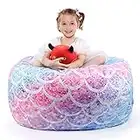 KABOER Bean Bag Cover for Kids,200L Stuffed Animal Storage Bean Bag Chair Cover |Stuffable Zipper Beanbag for Organizing Children Soft Plush Toys (32x29inch)