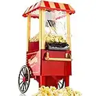 Macchina per popcorn Gadgy ad aria calda - Macchina per popcorn retrò - Popcorn senza grassi e senza olio - Snack sano - Macchina per popcorn rossa