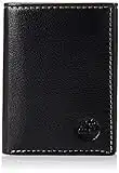 Timberland mens Leather Trifold With Id Window Tri Fold Wallet, Black (Blix), One Size UK