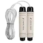 Jhichic Tangle-Free Jump Rope for Workout, Adjustable Wire Skipping Ropes with Ball Bearing, Nonslip Foam Handles and 10 Feet TPU Thick Cable, for Cardio, Gym, Home Fitness, Endurance Training