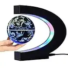 FUGEST Magnetic Levitation Floating Globe World Map with C Shape Base (Blue 4" Constellations Globe)