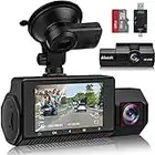 Abask Dash Cam 4K GPS, Telecamera per Auto con Visione Notturna a Infrarossi, Sensore Movimento, Vista 310°, G-Sensor, Registrazione in Loop, WDR, Dashcam Auto con Monitor di Parcheggio, Max 256GB