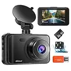 Dashcam Voiture Avant et Arrière 1080P FHD Caméra Embarquée Voiture 3 Pouces Caméra de Voiture Grand Angle de 170° avec Carte SD 32 GB, G-Sensor, Enregistrement en Boucle, Mode Parking, WDR