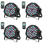 4er Pack LED Par Strahler 36 LED Bühnenlicht Partylicht RGB DMX512 mit Fernbedienung,Discolicht Scheinwerfer Beleuchtung Moving Head für Stage DJ Party Show Bar Halloween Weihnachten