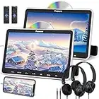 NAVISKAUTO 10.1" Dual Car DVD Players with HDMI Input, 2 Headphones, 2 Mounting Bracket, Support Sync Screen, Region Free(2 Headrest DVD Players)