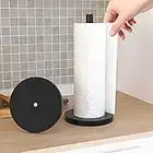 Kitchen Roll Holder Stainless Steel Modern Design Round Head Paper Towel Holder Free Standing with Round Stainless Steel Base Brushed Finish Fashion Black Kitchen Towel Holder Wall Mounted