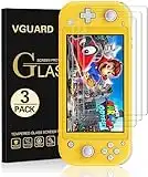 VGUARD Pack de 3 Verre Trempé Compatible avec Nintendo Switch Lite, Film Protection en Verre trempé écran Protecteur vitre - Anti Rayures - Ultra Résistant Dureté 9H pour Nintendo Switch Lite