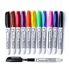 Volcanics Dry Erase Markers Low Odor Fine Whiteboard Markers Thin Box of 12, 10 Colors