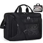 Laptop Bag 17.3 Inch Laptop Briefcase Large Waterproof Laptop Case for Men Women Business Office Work Computer Bag 17 Inch Adjustable Shoulder Messenger Bag, Black