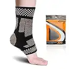 CFR Copper Ankle Brace Compression Support Plantar Fasciitis Sock Eases Swelling and Achilles Tendon,M,One Piece