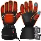 JEMULICE Heated Gloves - Rechargeable 7.4V 3200mAH Battery Electric Hand Warmers Heating Gloves for Men Women, Lasts 6 Hours, 3 Levels, Winter Thermal Gloves for Motorcycle Skiing Outdoors (L)