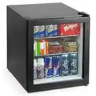 bar@drinkstuff Frostbite Mini Fridge Black - 46ltr Compact Refrigerator Holds 45 x 330ml Cans | F Energy Rating