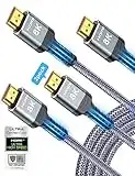 10K 8K HDMI 2.1 Cable 2-Pack 6.6FT, Highwings Certified 48Gbps Ultra High Speed Slim HDMI Cord, Support 4K@120Hz 8K@60Hz, HDCP 2.2&2.3, Dynamic HDR,eARC,DTS:X, Compatible with Roku TV/HDTV/PS5/Blu-ray