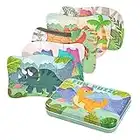 BBLIKE Puzzle Enfant 2 3 4ans, 5 Niveaux de Difficulté Différents Jouet Puzzle en Bois pour Enfants, Jouet Puzzle en Carton Éducatif Parfait pour Garçons Filles de 2 Ans +（Dinosaure）