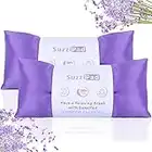SUZZIPAD Lavender Eye Pillow for Meditation, Yoga & Stress Relief | Weighted Eye Mask for Sleeping, Headache Relief | Hot & Cold Eye Compress | Meditation Accessories with Aromatherapy, Pack of 2
