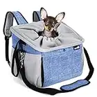 Pecute Transportin Perro Mochila Gato Cesta para Bicicleta 4 en 1 Plegable Lavable Bolsa de Transporte para Mascotas Asiento del Coche de Seguridad para Mascotas