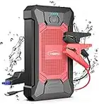 YABER Starthilfe Powerbank, 1200A Spitzstrom Tragbare Auto Starthilfe 12V Autobatterie Anlasser Starthilfegerät mit LED Taschenlampe,IP66 Wasserdicht