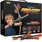 Kids Bow and Arrow Archery Set - Coolest Toys for Boys Age 6, 7, 8, 9, 10, 11 & 12 Year Old Boy Gifts - Cool Boy Toys Birthday Gift - Best Outdoor Kid Sports Play Toy