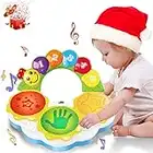 Baby Toys for 1 year old boys girls Baby toys 6 to 12 months Infant Portable Musical Drums Piano Baby Toys 12-18 Months Early Education with Music Light Funny Sounds Christmas 1st birthday gifts