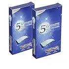 5D Teeth Whitening Strips, 56 Pieces, Sensitive Teeth Whitener Strips, Enamel Safe Teeth Whitening, White Strips with Fast Whitening Results, Removes Tough Stains - Mint Flavour (2 Packs - 28)